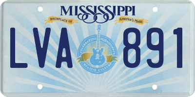 MS license plate LVA891