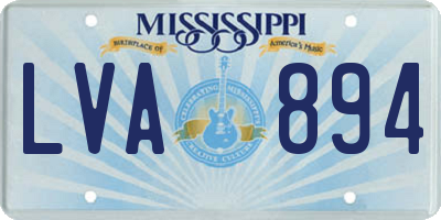MS license plate LVA894