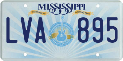 MS license plate LVA895