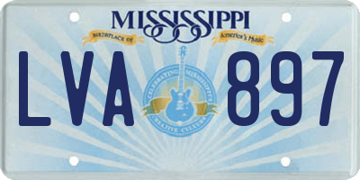 MS license plate LVA897