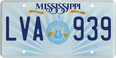 MS license plate LVA939