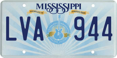 MS license plate LVA944