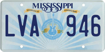 MS license plate LVA946