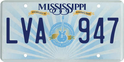 MS license plate LVA947