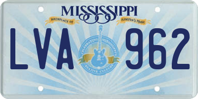 MS license plate LVA962