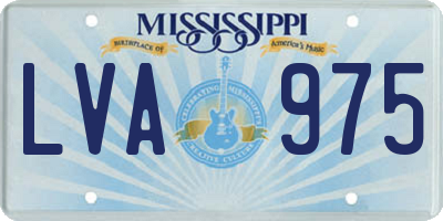 MS license plate LVA975