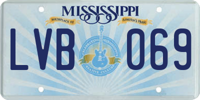 MS license plate LVB069