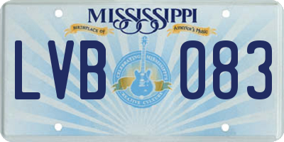 MS license plate LVB083