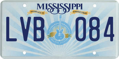 MS license plate LVB084