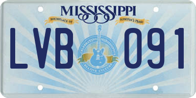 MS license plate LVB091