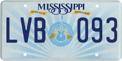 MS license plate LVB093
