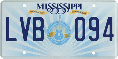 MS license plate LVB094