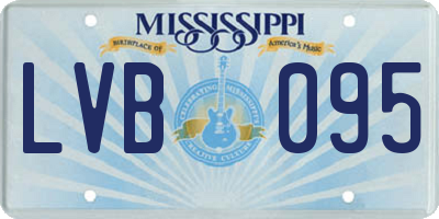 MS license plate LVB095