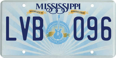 MS license plate LVB096