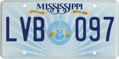 MS license plate LVB097