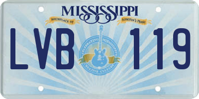 MS license plate LVB119
