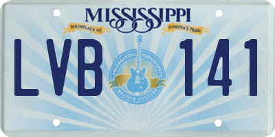 MS license plate LVB141