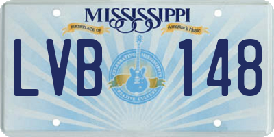 MS license plate LVB148