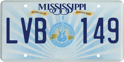 MS license plate LVB149