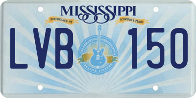 MS license plate LVB150