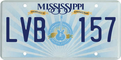 MS license plate LVB157