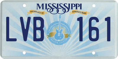 MS license plate LVB161