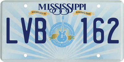 MS license plate LVB162