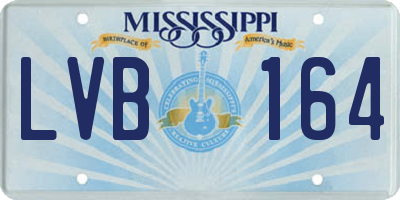 MS license plate LVB164