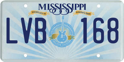 MS license plate LVB168