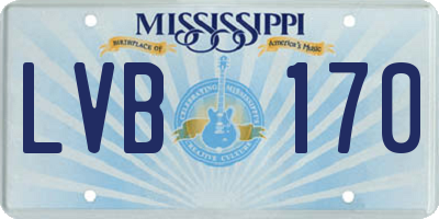 MS license plate LVB170