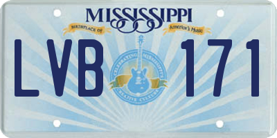 MS license plate LVB171