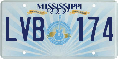 MS license plate LVB174