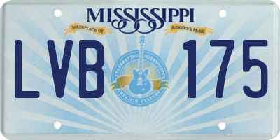 MS license plate LVB175
