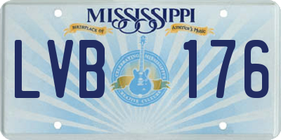 MS license plate LVB176