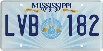 MS license plate LVB182