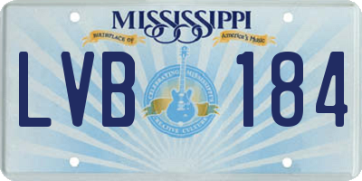 MS license plate LVB184