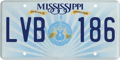 MS license plate LVB186