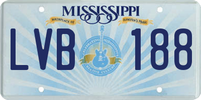 MS license plate LVB188
