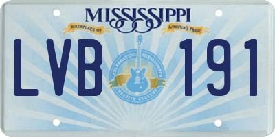 MS license plate LVB191