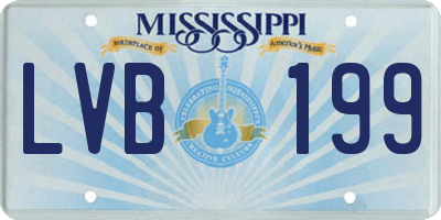 MS license plate LVB199