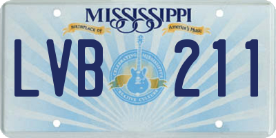 MS license plate LVB211