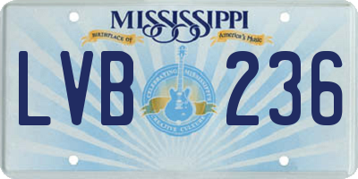 MS license plate LVB236