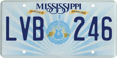 MS license plate LVB246