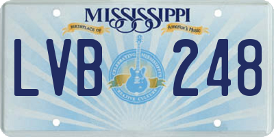 MS license plate LVB248