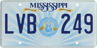 MS license plate LVB249