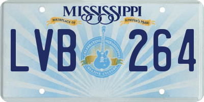 MS license plate LVB264