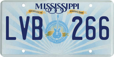 MS license plate LVB266