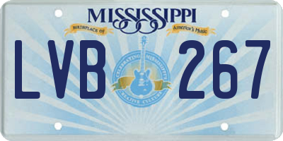 MS license plate LVB267