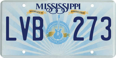MS license plate LVB273