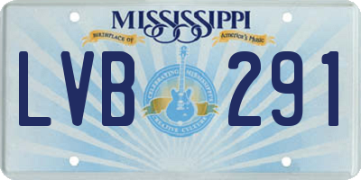 MS license plate LVB291